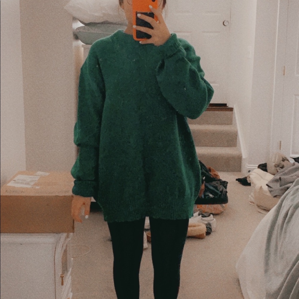 Green Oversized Sweater